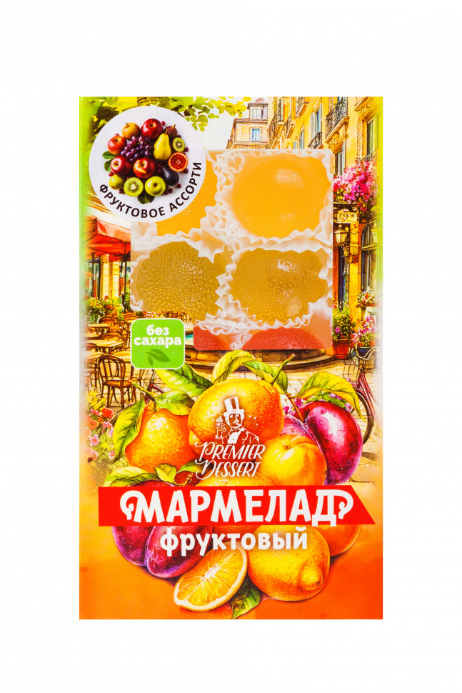  Мармелад Премиум Десерт ФРУКТОВЫЙ (ананас, яблоко, гранат) 200г    в Кизляре