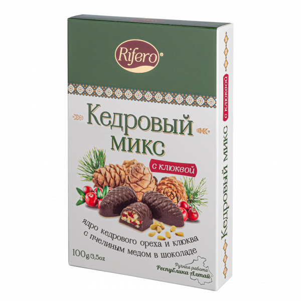 №1 Риф и ко Конфеты "Кедровый микс КЛЮКВА" 100г     в Кизляре