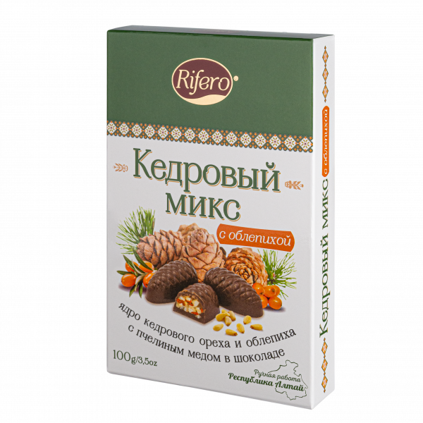 №1 Риф и ко Конфеты "Кедровый микс ОБЛЕПИХА" 100г      в Кизляре