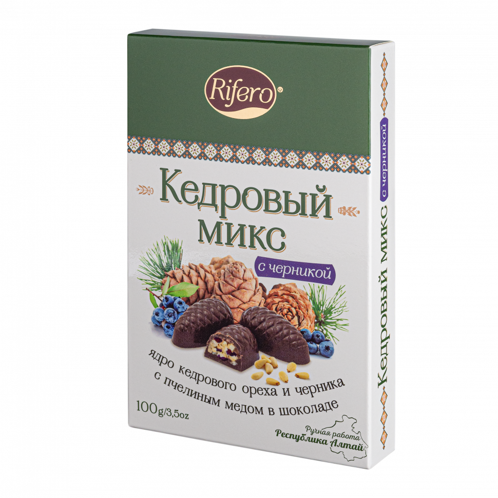  Риф и ко Конфеты "Кедровый микс ЧЕРНИКА" 100г       в Кизляре