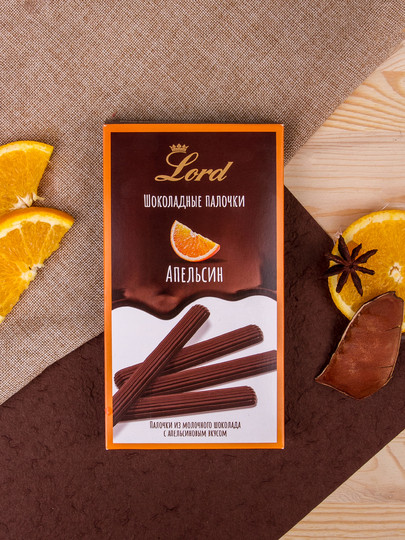 №1 TM LORD Палочки из молочного шоколада с апельсиновым вкусом, 80 гр  в Кизляре