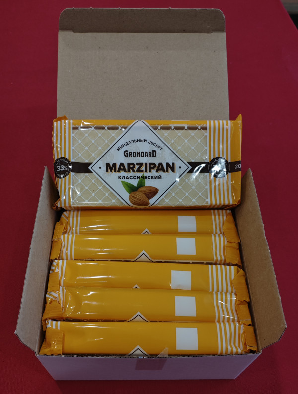 №1 TM Grondard      (11133) Марципан 33%, (блок 6 шт по 200г)             в Кизляре