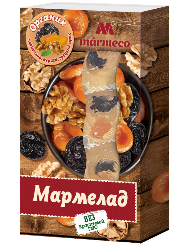 №2 Мармелад "Органик"  Курага, Чернослив, грецкий орех, 180г  в Кизляре
