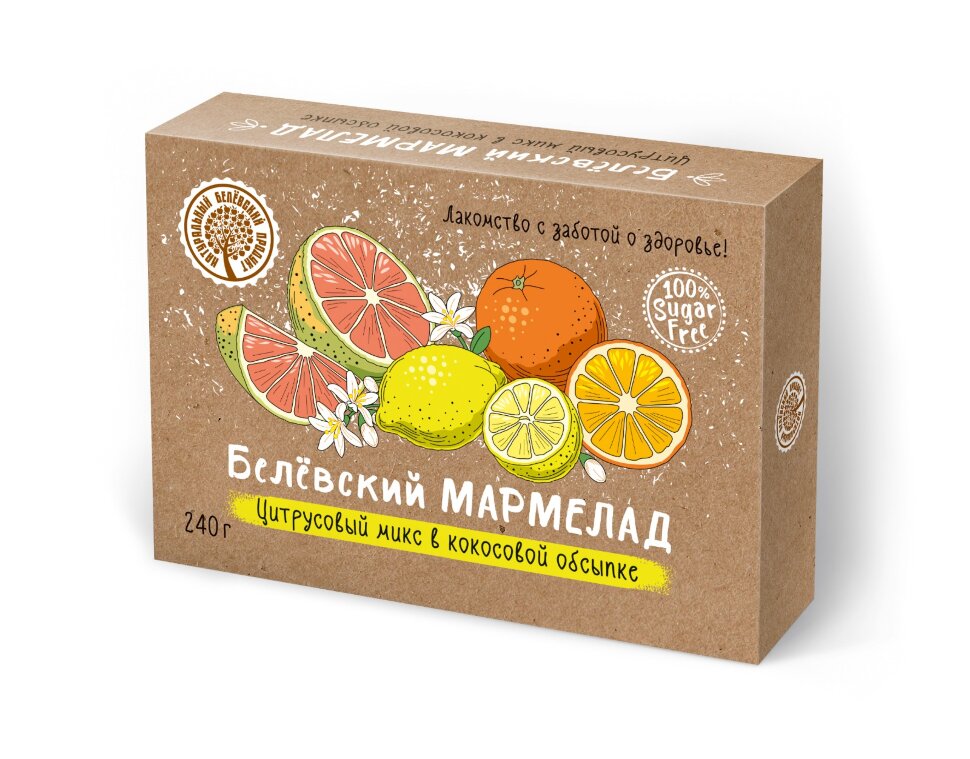  Мармелад белевский на фруктозе 240г "Цитрусовый микс" в Кизляре